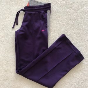 Nike womens purple track pants small